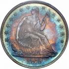 1873 Liberty Seated Half Dollar. No arrows, closed 3. PCGS PF63