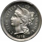 1878 Nickel Three Cents. PCGS PF67