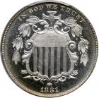 1881 Shield Nickel. PCGS PF67