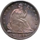 1874 Liberty Seated Half Dollar. Arrows. PCGS PF65