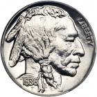 1936 Buffalo Nickel. Type 1. PCGS PF68