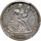 1871-CC Liberty Seated Dime. PCGS MS62