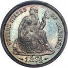 1874 Liberty Seated Dime. Arrows. PCGS PF66