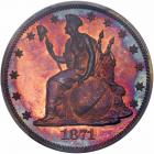 1871 Pattern Half Dollar. Copper, Reeded Edge. Judd-1112. Pollock-1248 Low Rarity 7. PCGS PF65