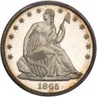 1865 Liberty Seated Half Dollar. PCGS PF66