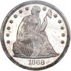 1868 Liberty Seated Dollar. PCGS PF64