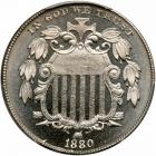 1880 Shield Nickel. PCGS PF67