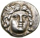 Islands off Caria, Rhodes. Silver Drachm (2.9 g), ca. 205-190 BC. EF