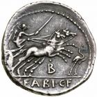 C. Fabius C.f. Hadrianus. Silver Denarius (3.9 g), 102 BC. VF - 2