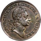 1723 Rosa Americana Twopence with Crowned Rose Breen-92. PCGS AU55