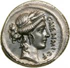 C. Memmius C.f. Silver Denarius (3.88 g), 56 BC. AU