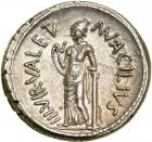Mn. Acilius Glabrio. Silver Denarius (3.91 g), 49 BC.. AU - 2