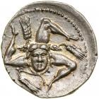 L. Cornelius Lentulus and C. Claudius Marcellus. Silver Denarius (4.00 g), 49 BC.. EF