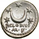 P. Clodius M.f. Turrinus. Silver Denarius (3.3 g), 42 BC.. EF - 2