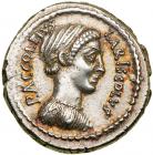 P. Accoleius Lariscolus. Silver Denarius (3.95 g), 41 BC.. EF