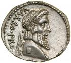 Pompey the Great. Silver Denarius (3.9 g), 48 BC.. EF