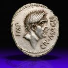 Cnaeus Pompey Jr. Silver Denarius (4.02 g), 46-45 BC.. EF