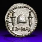Brutus. Silver Denarius (3.52 g), 42 BC.. EF - 2
