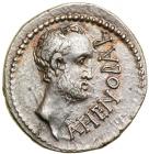 Cn . Domitius Ahenobarbus. Silver Denarius (3.92 g), 41-40 BC.. EF