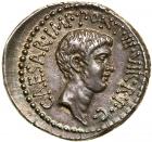 Mark Antony & Octavian. Silver Denarius (3.76 g), 41 BC.. EF - 2