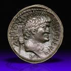 Mark Antony & Cleopatra VII. Silver Denarius (3.63 g), 34 BC.. EF