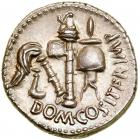 Cn. Domitius Calvinus. Silver Denarius (3.86 g), 39 BC.. AU - 2