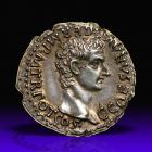Gaius Caligula, with Divus Augustus. Silver Denarius (3.77 g), AD 37-41.. EF