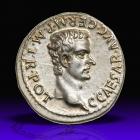 Gaius Caligula, with Agrippina I. Silver Denarius (3.69 g), AD 37-41.. EF