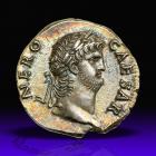 Nero. Silver Denarius (3.53 g), AD 54-68.. EF