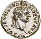 Domitian. Silver Denarius (3.3 g), as Caesar, AD 69-81.. EF