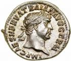 Trajan. Silver Denarius (3.6 g), AD 98-117.. AU