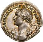 Trajan. Silver Denarius (3.1 g), AD 98-117.. EF