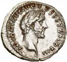 Antoninus Pius. Silver Denarius (2.88 g), AD 138-161.. EF