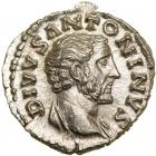 Divus Antoninus Pius. Silver Denarius (3.2 g), died AD 161.. MS