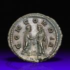 Annia Faustina. Silver Denarius (3.22 g), Augusta, AD 221.. EF - 2