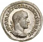 Gordian II Africanus. Silver Denarius (3.03 g), AD 238.. EF