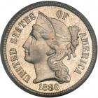 1886 Nickel Three Cents. PCGS PF64