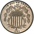 1881 Shield Nickel. PCGS PF64