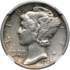 1921-D Mercury Dime. NGC VF35