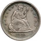 1840-O Liberty Seated Quarter Dollar. Drapery. PCGS EF45