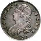 1830 Capped Bust Half Dollar. Small 0. PCGS EF45