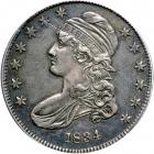 1834 Capped Bust Half Dollar. Small date and letters. PCGS AU53