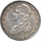 1836 Capped Bust Half Dollar. Lettered edge. PCGS AU55