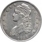 1836 Capped Bust Half Dollar. Lettered edge