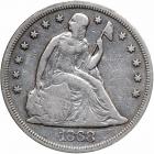 1868 Liberty Seated Dollar. PCGS F15