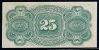 1869, 25¢ Fractional Currency. Fourth Issue, large red seal, paper with violet silk fibers - 2