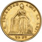 Chile. 10 Pesos, 1859. VF