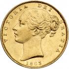 Great Britain. Sovereign, 1863. AU