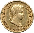 Spain. &frac12; Escudo, 1817GJ (Madrid). VF