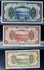 China - Republic. 3-Piece Set of Chinese Italian Banking Corporation Notes, 1921